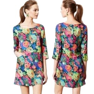 ANTHROPOLOGIE x HD PARIS Floral Print Multicolor Shift Dress - Size M